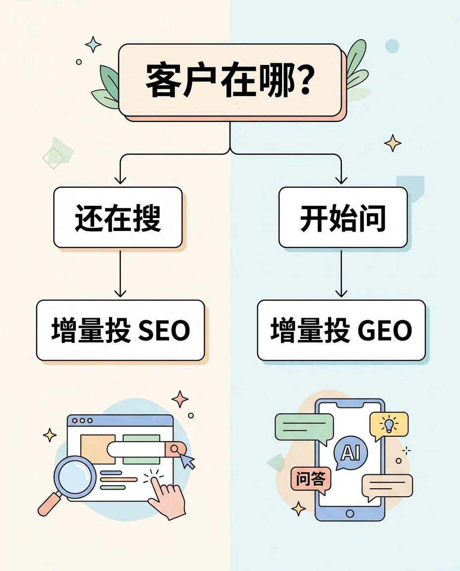 客户还在搜就增量投 SEO,开始问就增量投 GEO